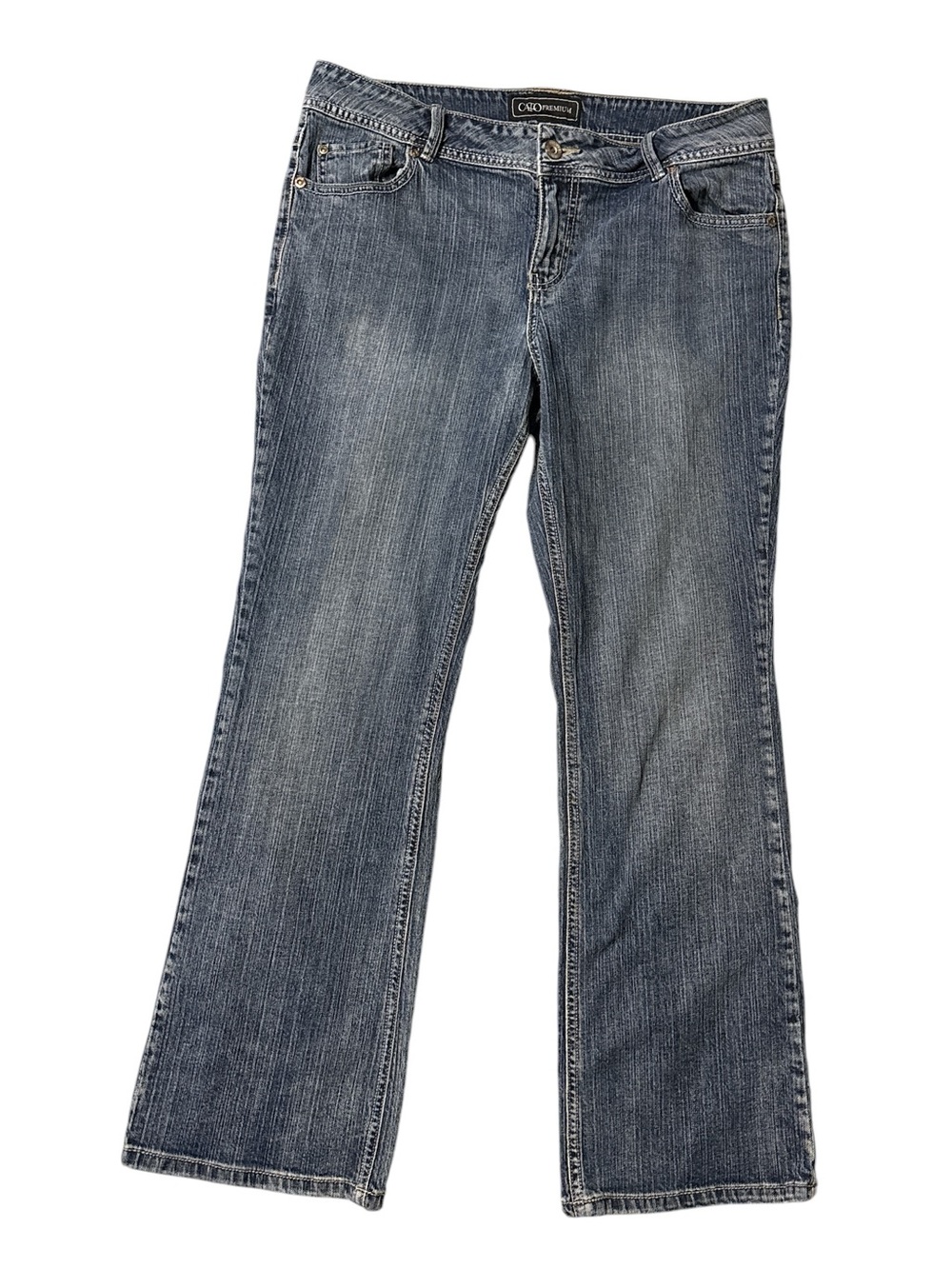 Cato Women's Washed Blue Flare Jeans